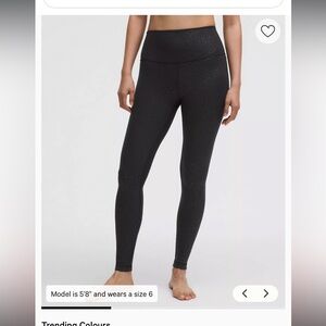 Lululemon Align Black High-Waisted Leggings leopard
